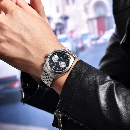 Pagani Design Fashion Trend Mechanical Chronograph Watch With Black Dial